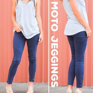 Navy Moto Jeggings Motto Skinny Jean Leggings